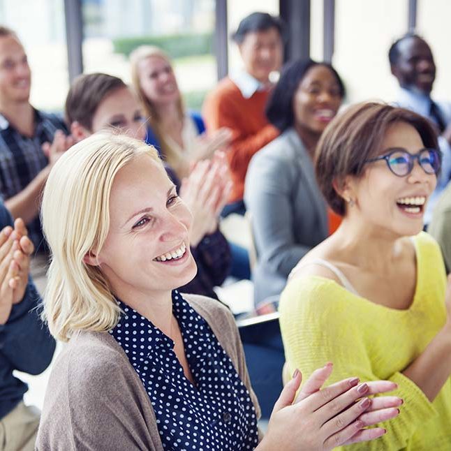 Group of diverse people in a conference